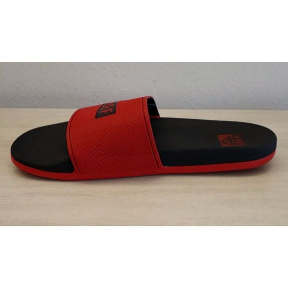 Reef CI8467 Men's Sz 10 Red/Black Cushion Spring Slip-On Slides - Picture 4 of 10
